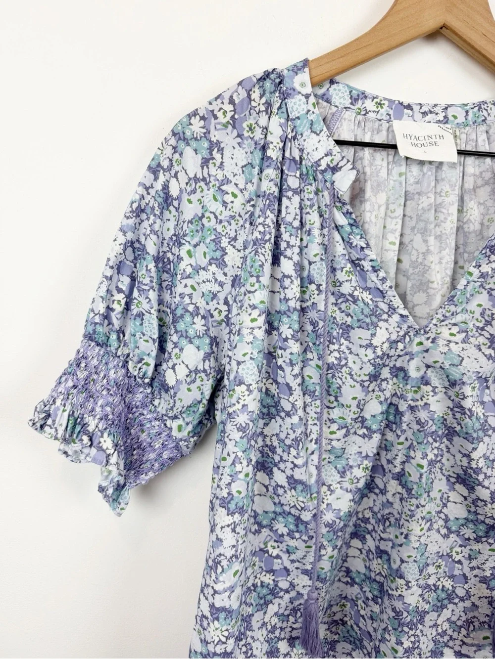 Tuckernuck hyacinth House purple blue Colleen Blouse top size L